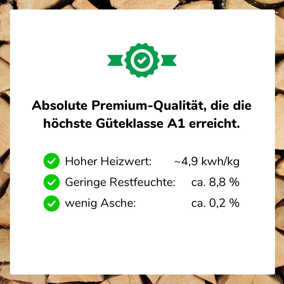Premium-Holzbriketts (Nestro) 960 kg)