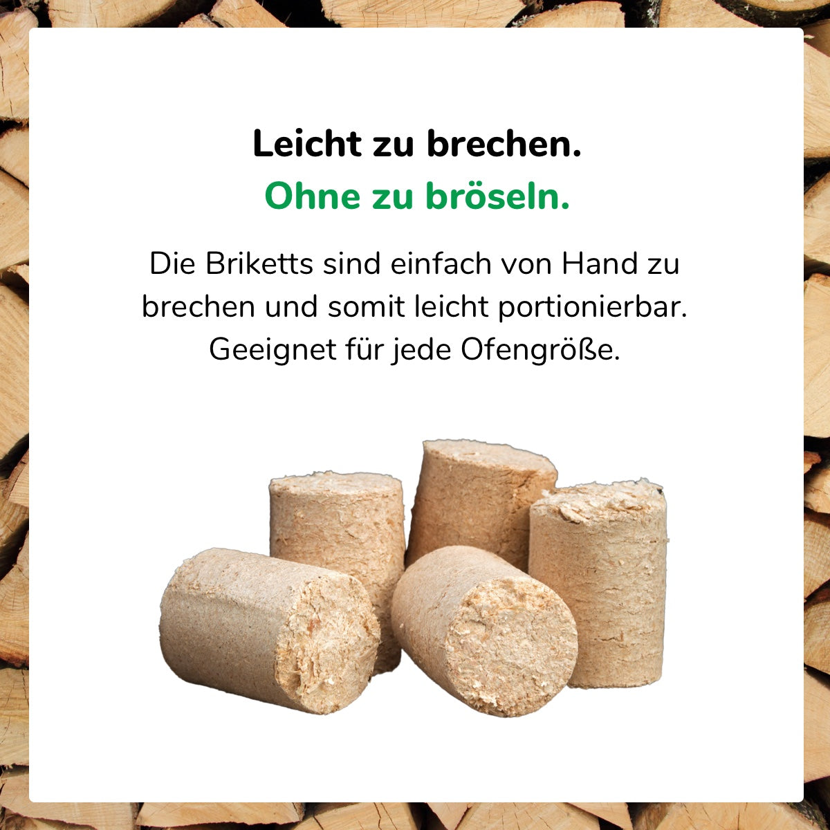 Premium-Holzbriketts (Nestro) 960 kg)