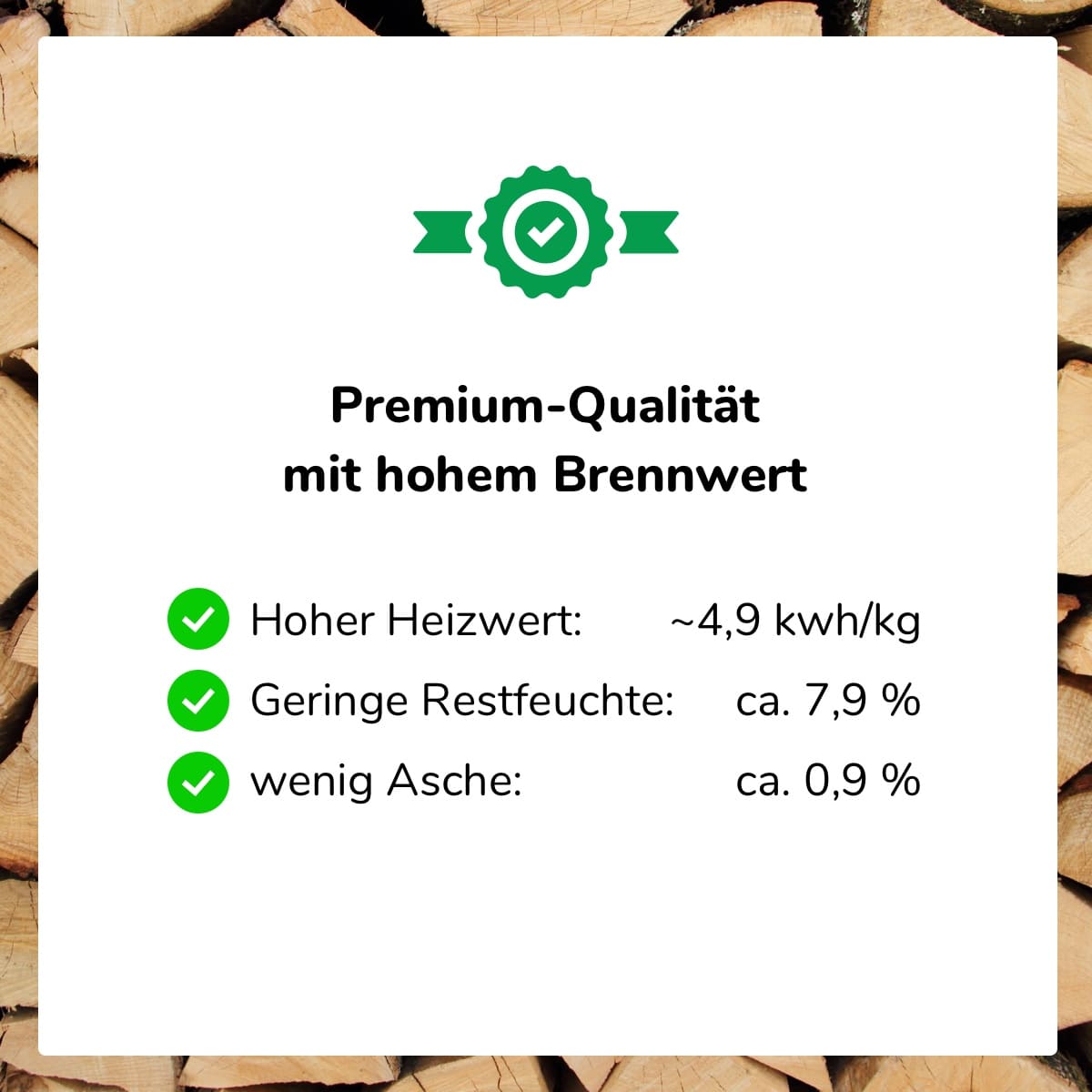 Premium-Holzbriketts (RUF)  (960 kg)
