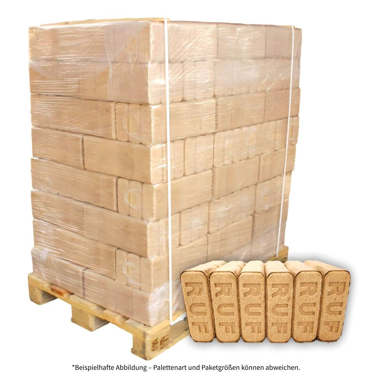 Premium-Holzbriketts (RUF)  (960 kg)